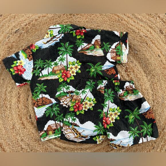 RJC Sportswear Toddler Sz 3T Hawaiian 2 Piece Set Shorts Shirt - Picture 5 of 5